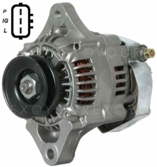 100211-4733 - Kubota Generator 12V-40A - Denso Ersättning - Generatorer aggregat.