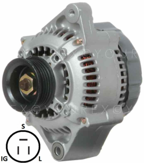 2706074280 - Toyota Celica Gen. 12V-70A - Denso Ersättning - Generatorer aggregat.