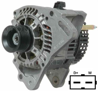 pra13vi123 - VW/Seat Gen. 12V-90A (D+, W) - Bosch Ersättning - Generatorer aggregat.