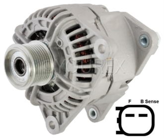 0124525156 - Dodge Generator 12V-132A - Bosch Ersättning - Generatorer aggregat.